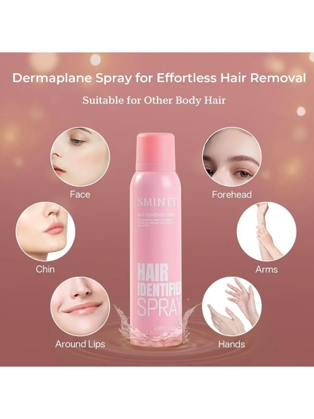 Facial Hair Identifier Spray for Shaving & Dermaplaning - 2 Pack, Smooth Skin